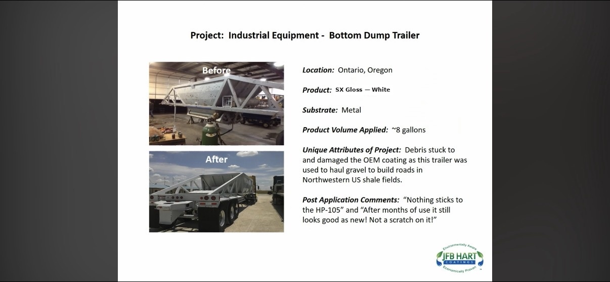 Industrial Bottom Dump Trailer Before After