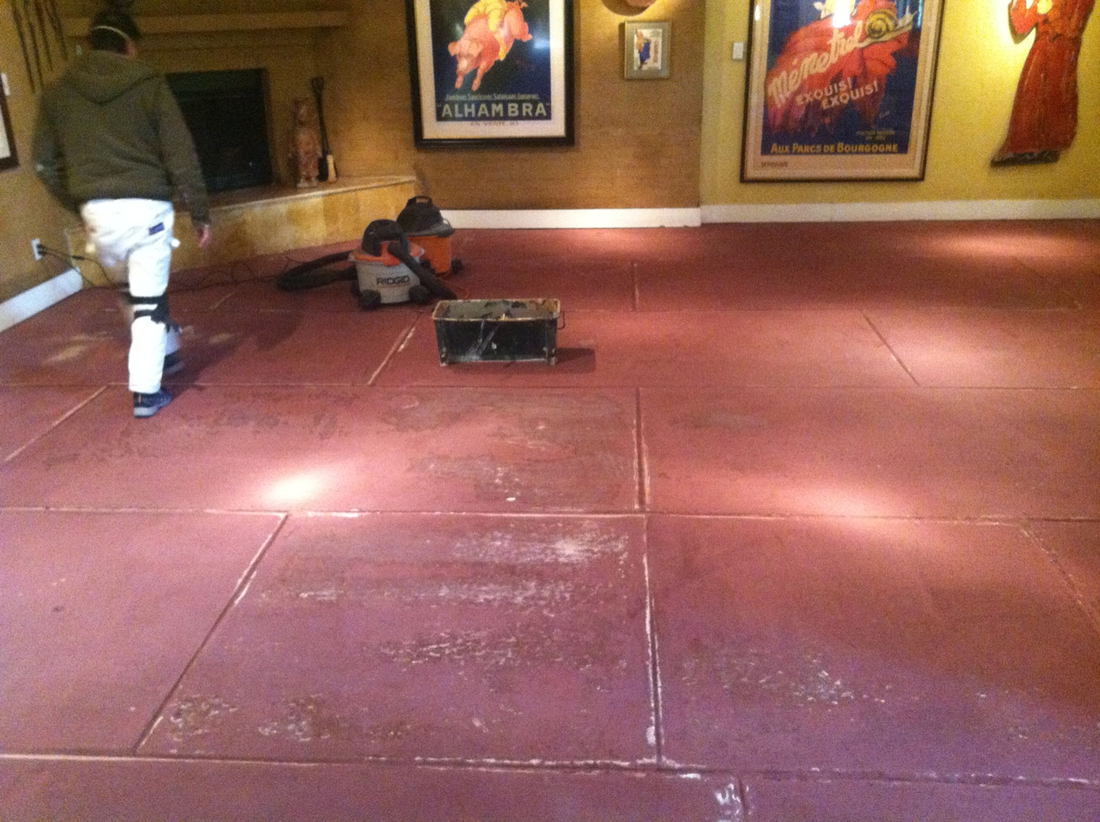 Bistro Jeanty wood floors before