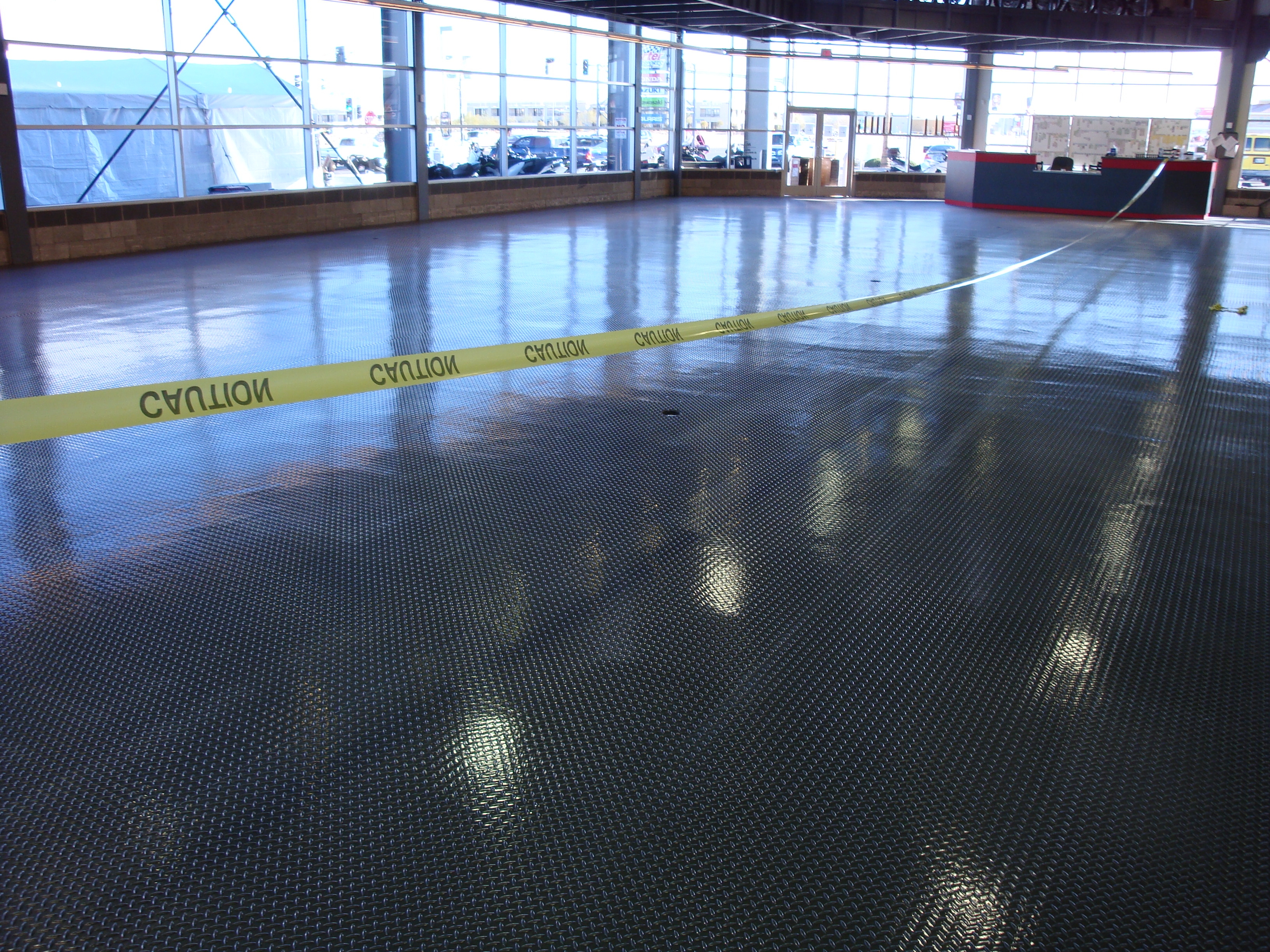 Carter Power Sports rubber floor coating