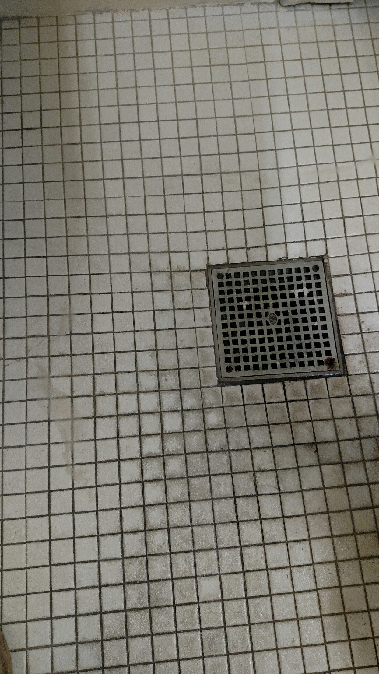 Tile and grout before coating