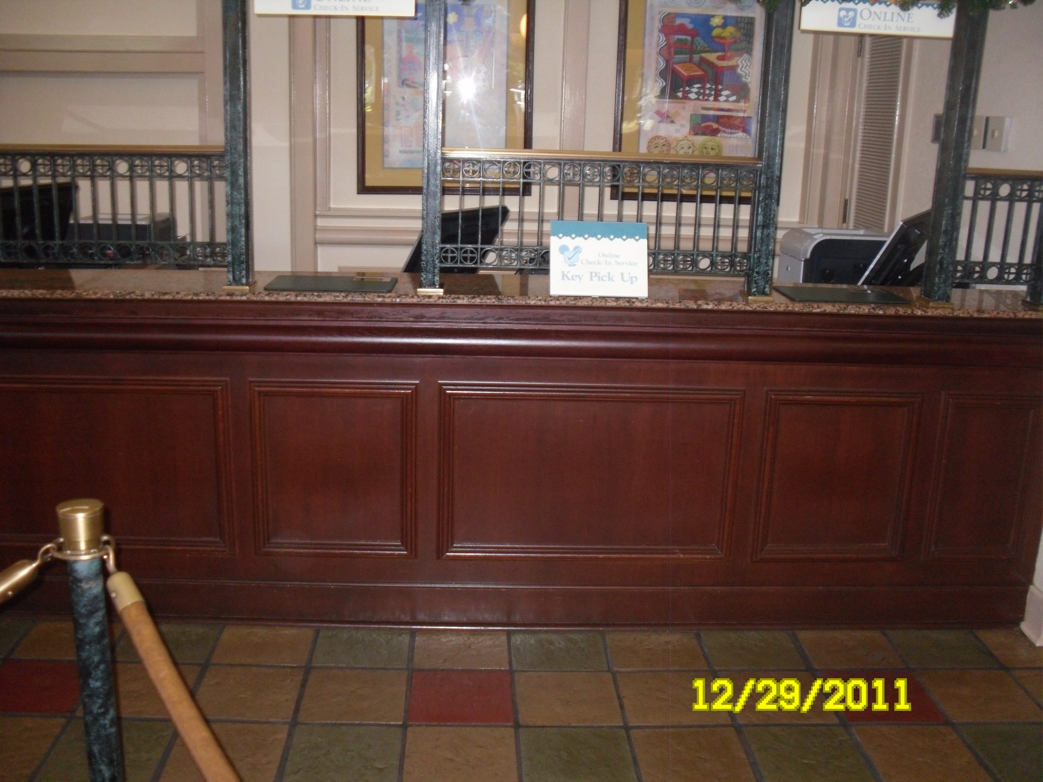 Fantasia Gardens Hotel Disney World wood surface coating