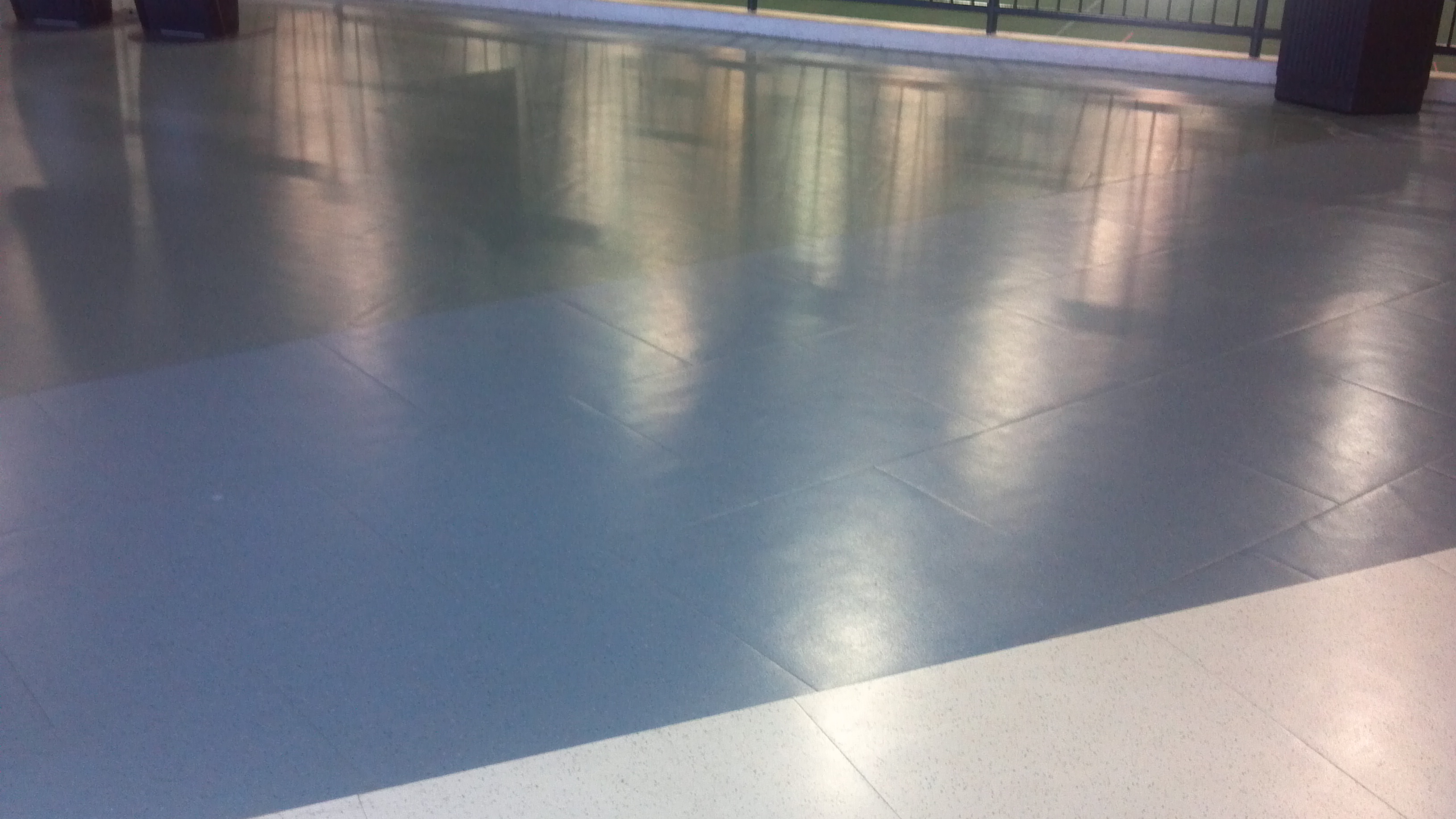 HP Pavilion Disney World VCT floor coating