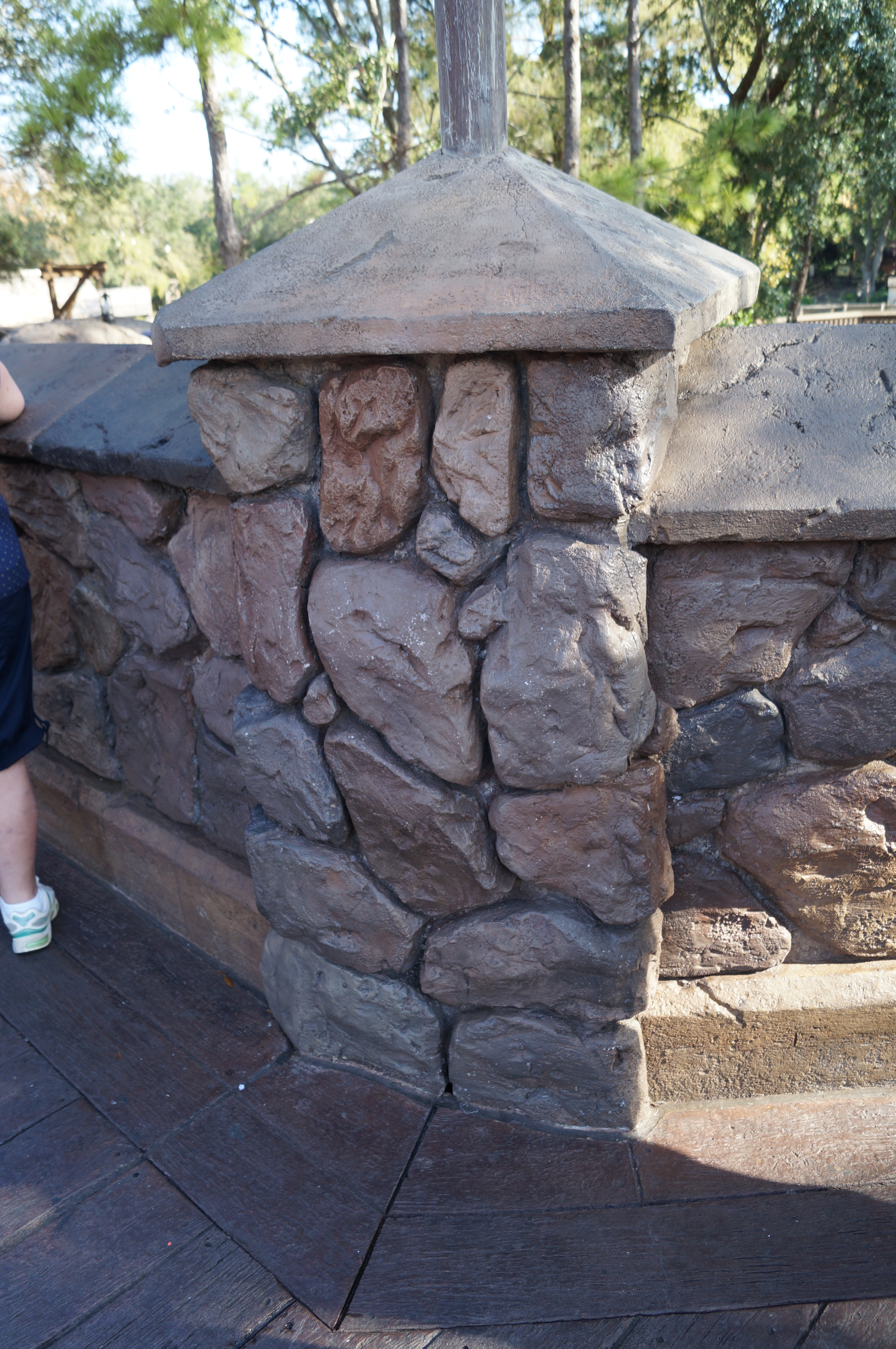 Splash Mountain rock wall Disney World previously painted surface coating