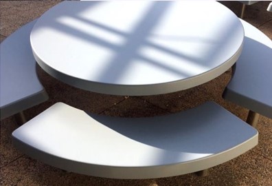 Fiberglass surface after SX Satin Gray coating