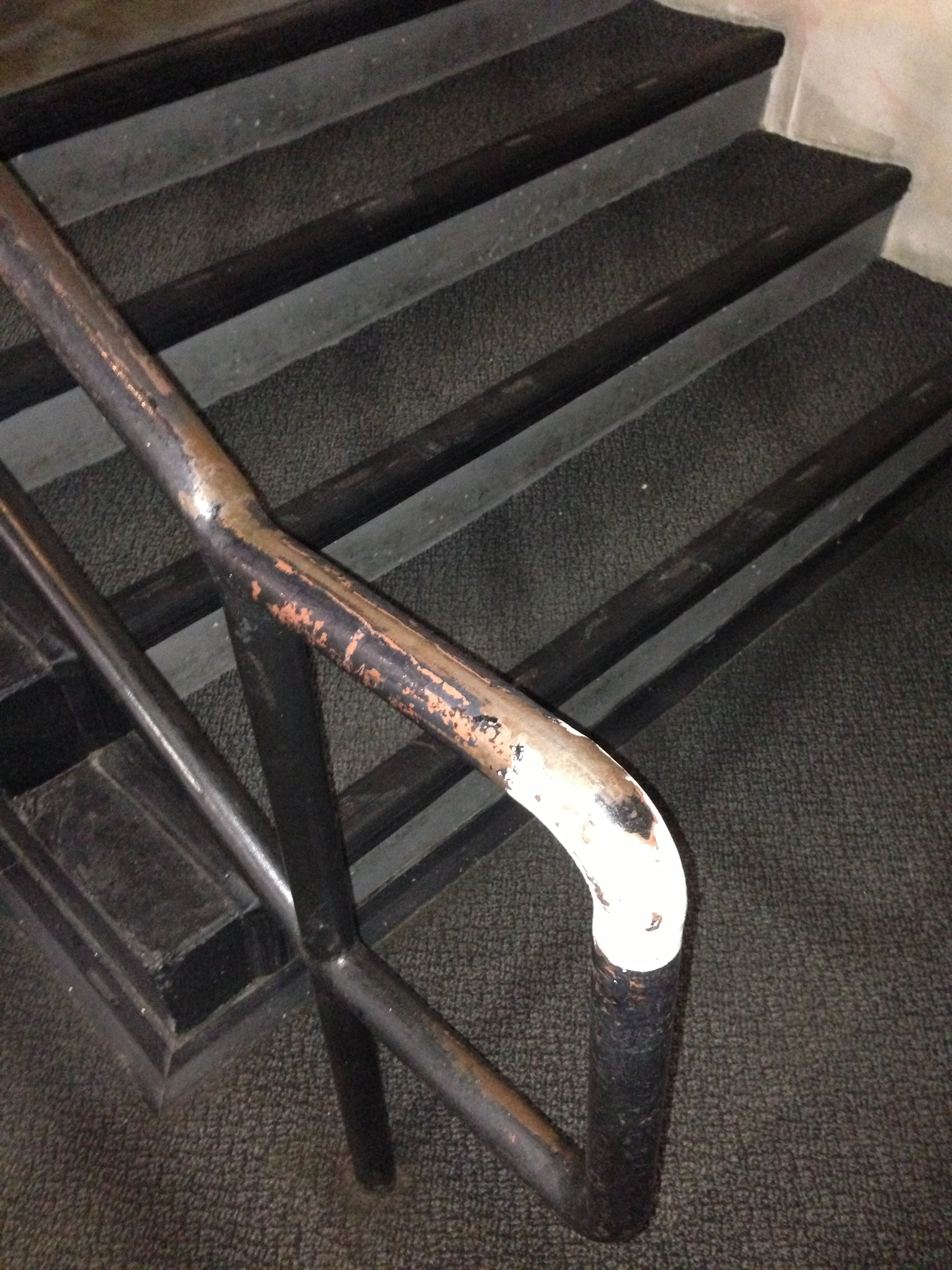 Medieval Times metal railings before coating