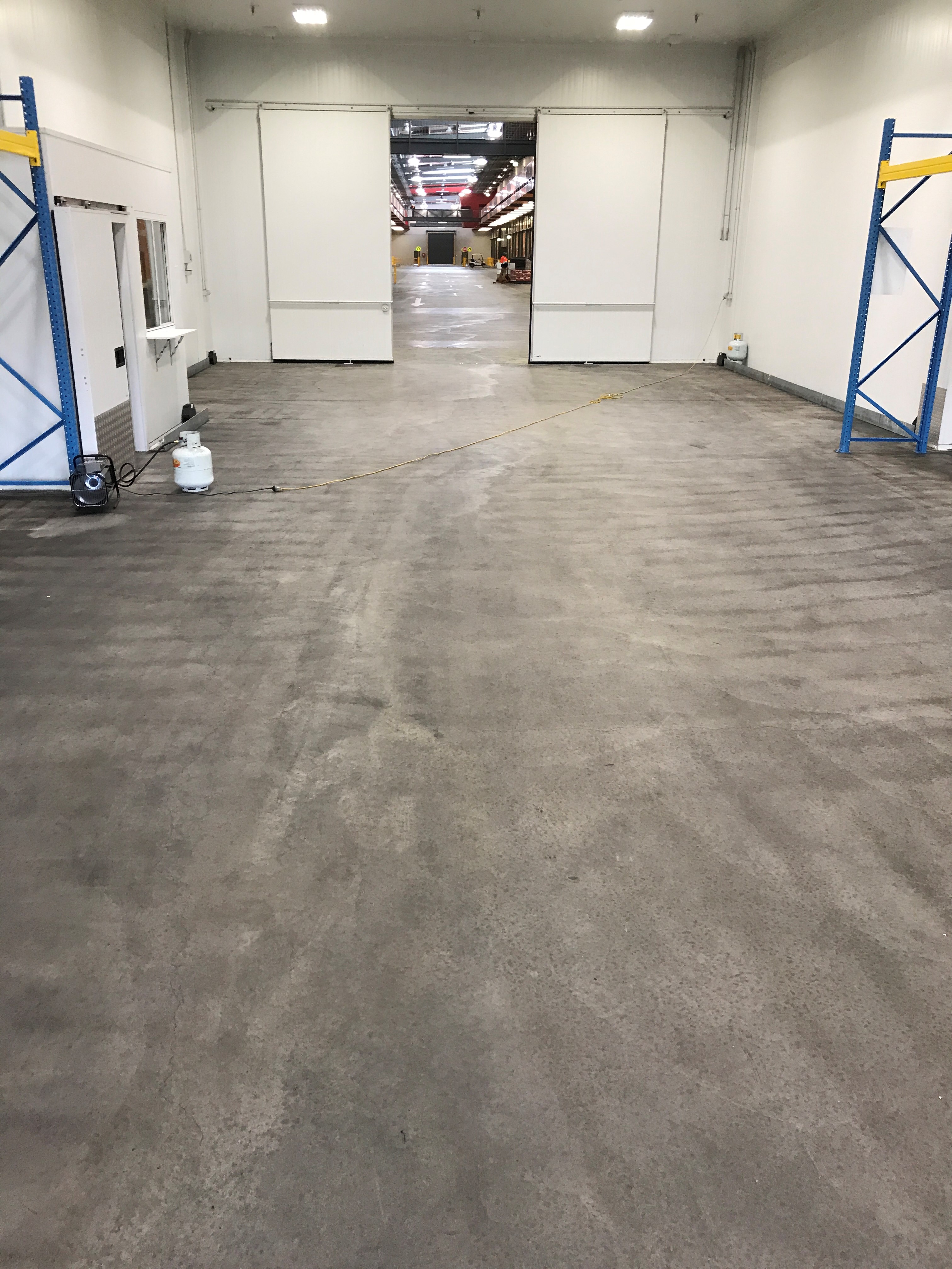 Melbourne Markets facility floor before coating
