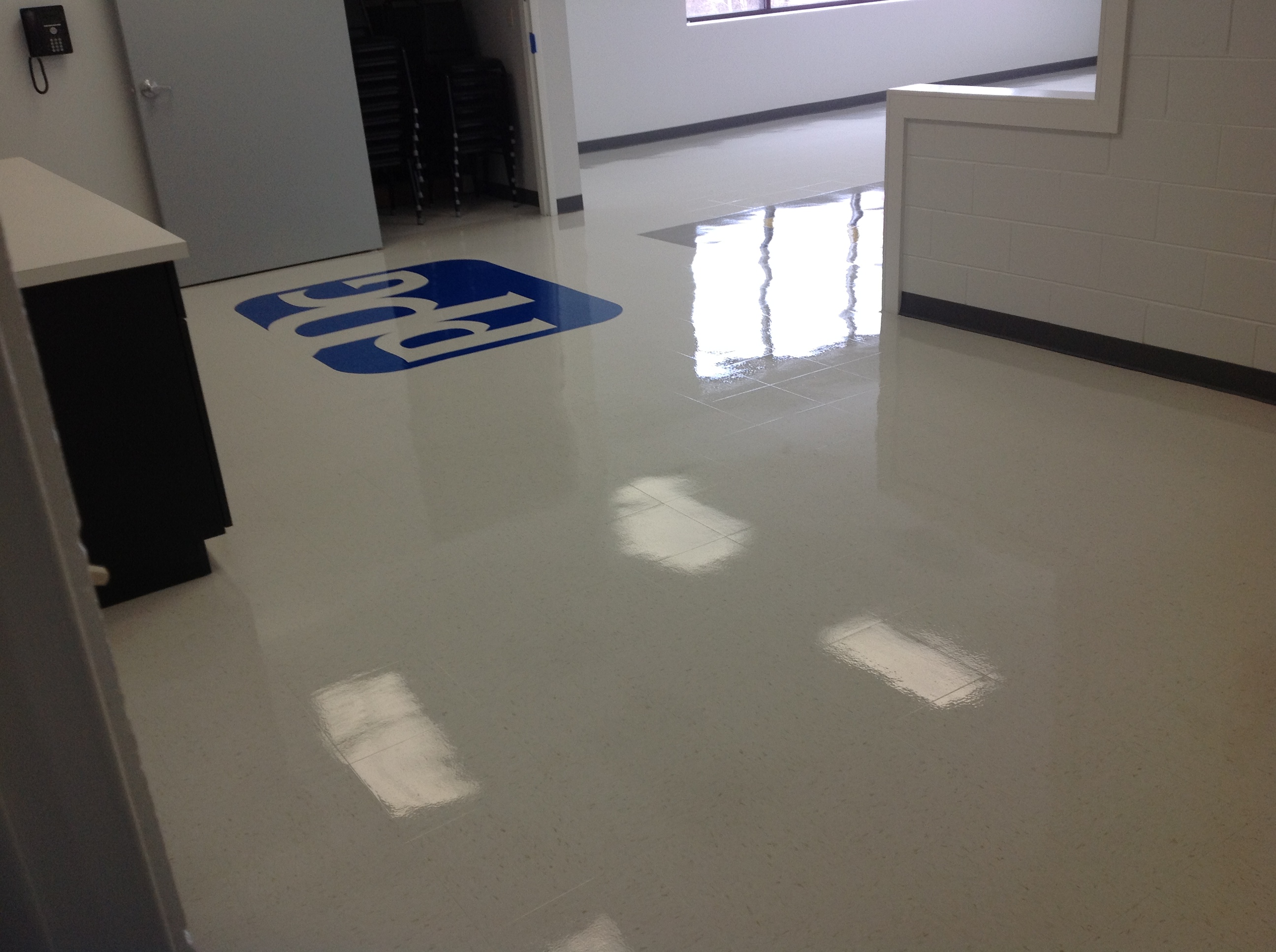 PPG distribution center VCT floor coating