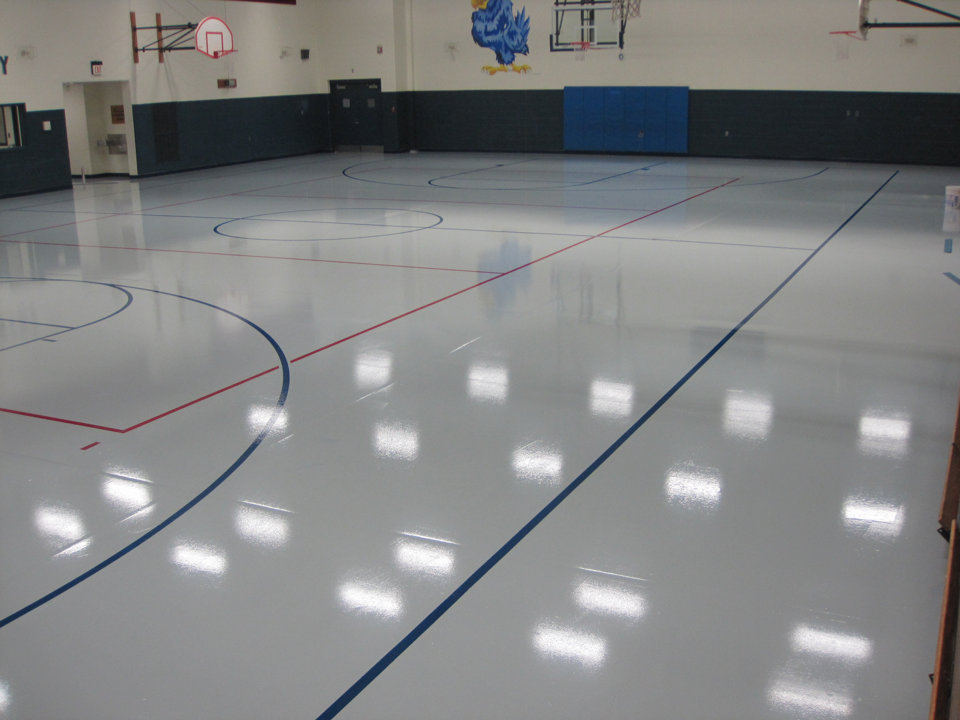 Rummamead school rubber floor coating