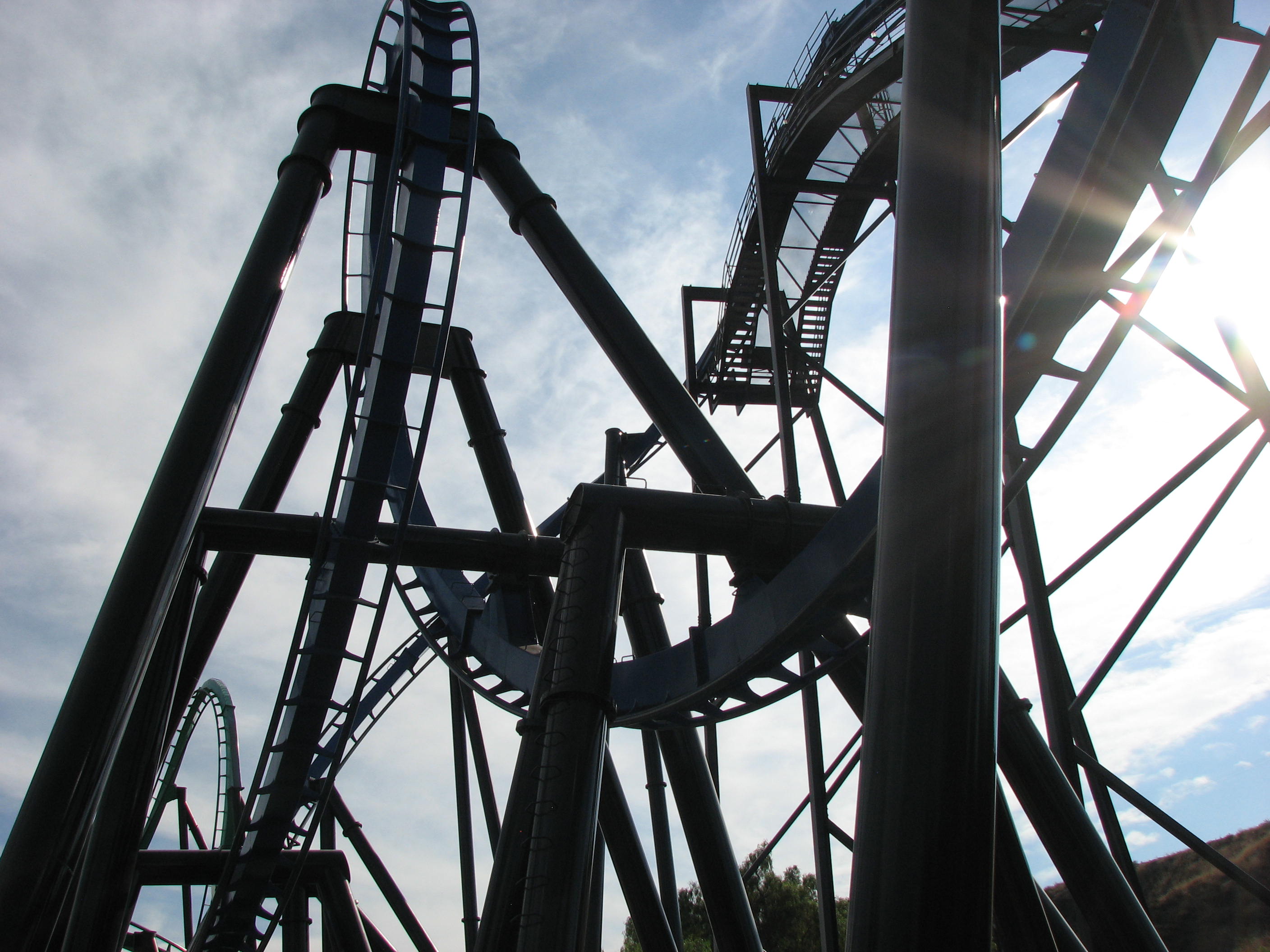 Six Flags Magic Mountain Batman roller coaster structural steel