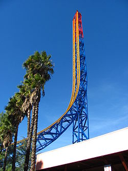 Six Flags Magic Mountain Superman roller coaster structural steel