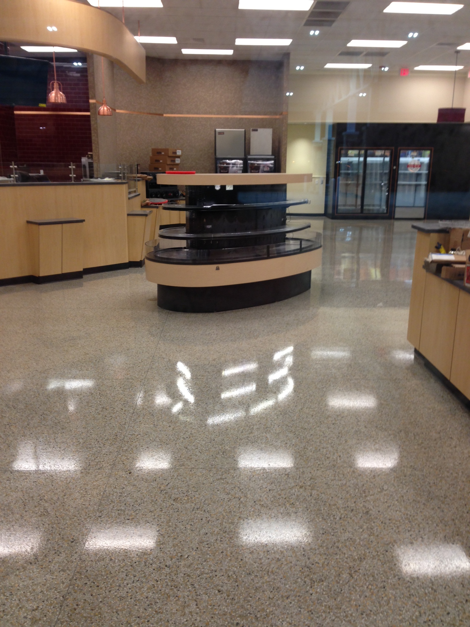 Wawa convenience store terrazzo floor coating