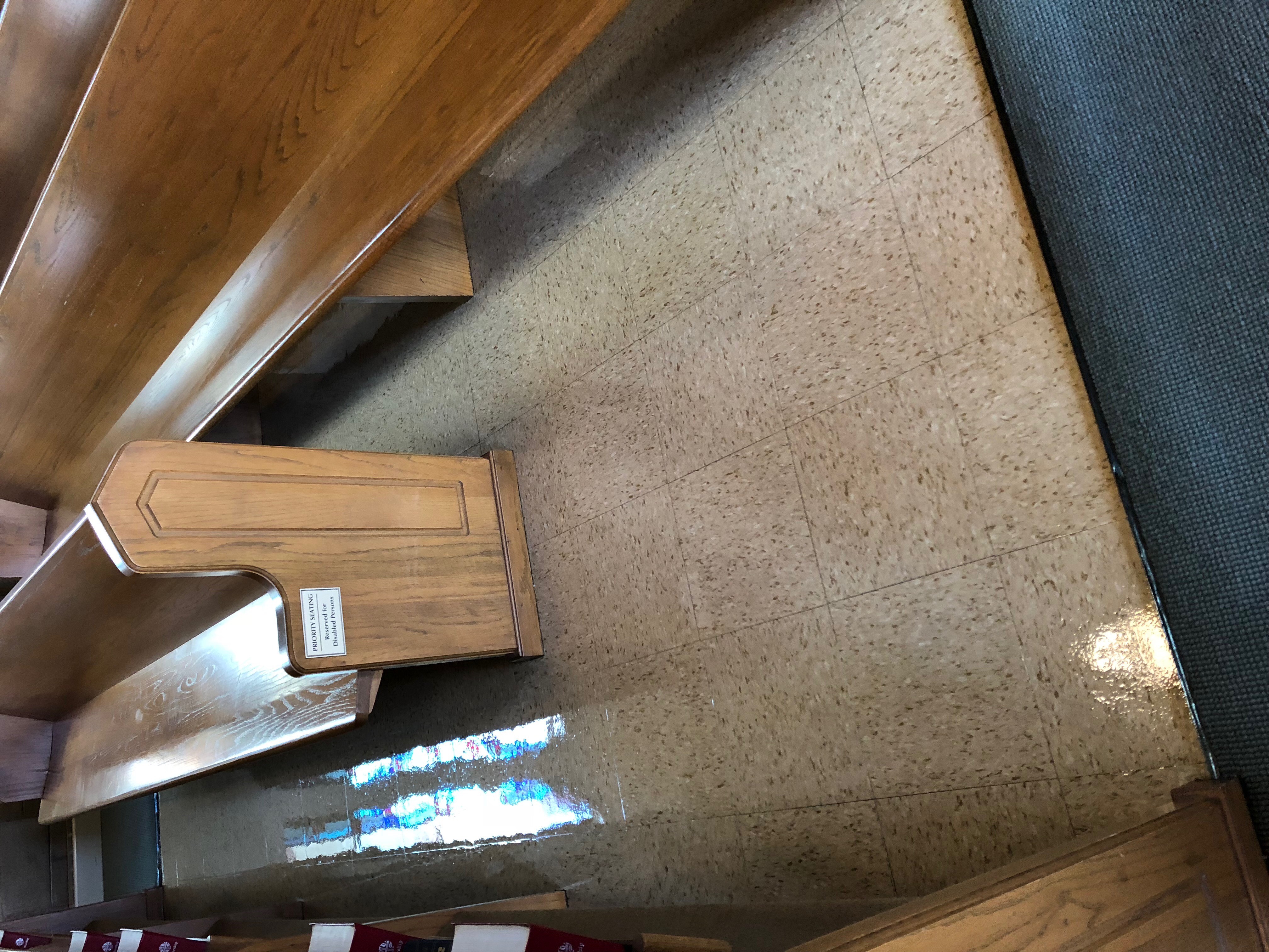 WCS Church VCT floors after coating